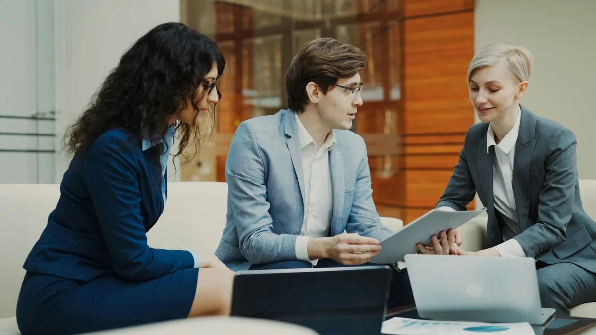 Online accounting consultation illustration with secure document exchange